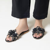 Midnight Garden Black Casual Sliper