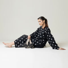 Midnight Garden Black Casual Sliper