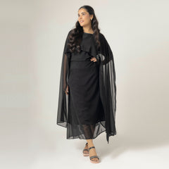 Black Faux-Leather Studded Platform Heel