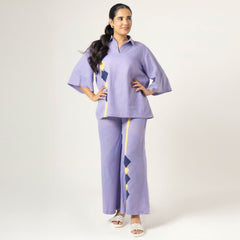 White Interlaced Leather Flat Slippers