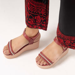 Rhinestone Strap Wedge Sandals