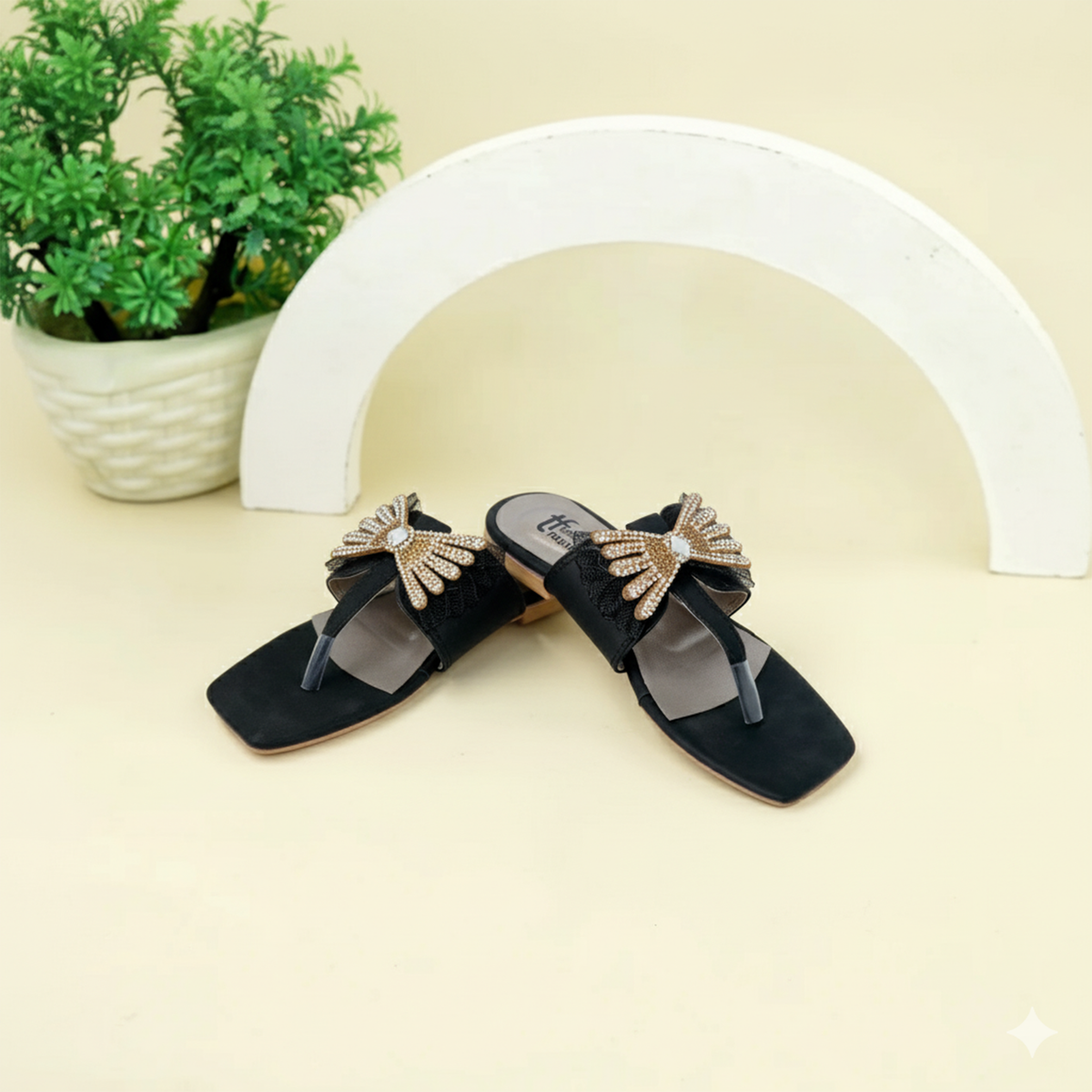 Black Butterfly Sliper