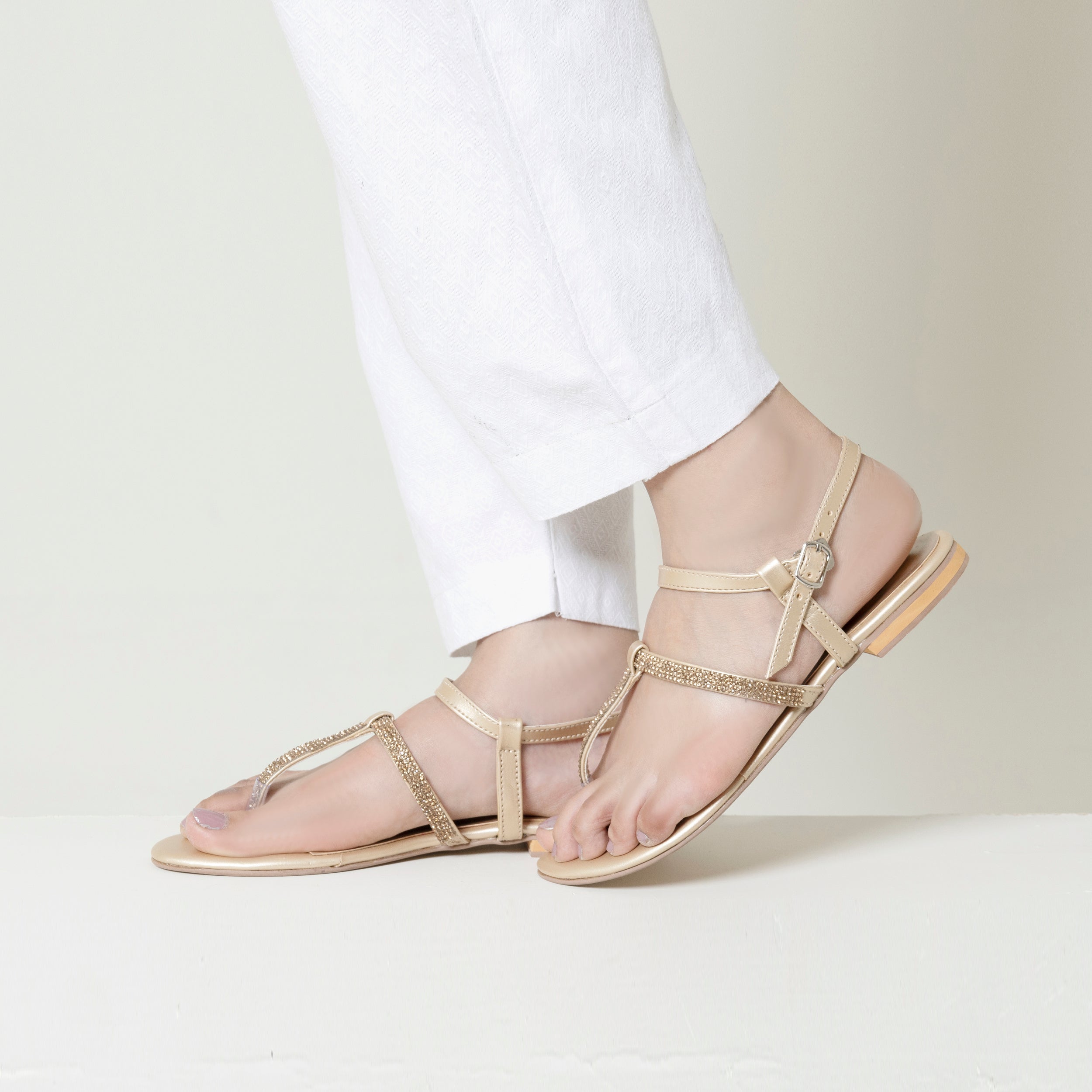 Barely Gold  Formal Sandal