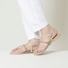 Barely Gold  Formal Sandal