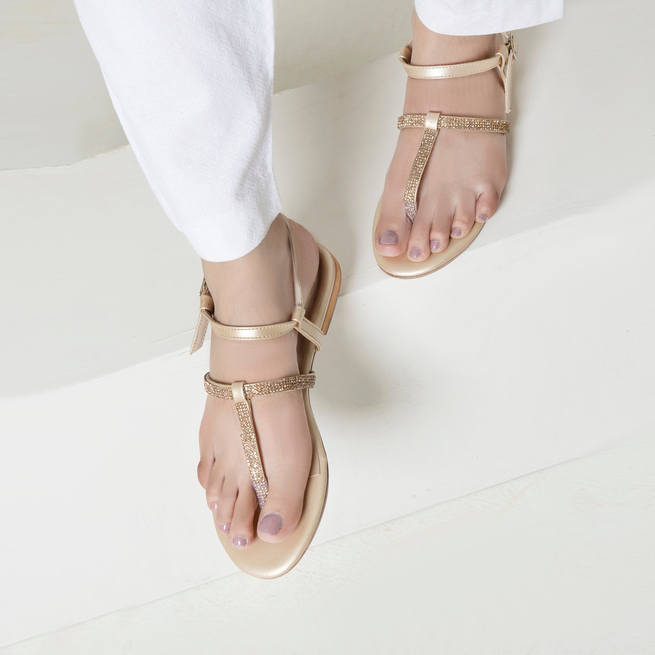 Barely Gold  Formal Sandal