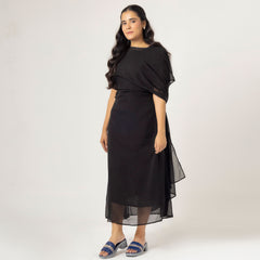 Navy Woven Chain Slippers