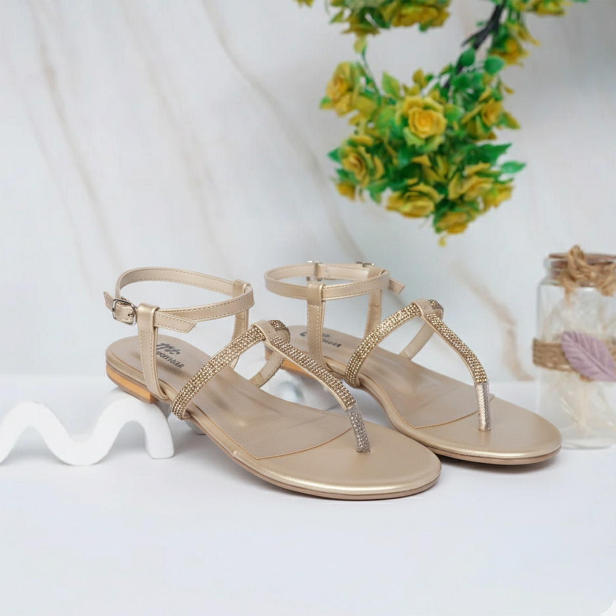 Barely Gold  Formal Sandal